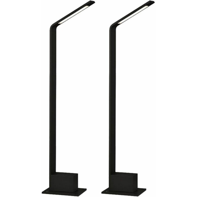 Etc-shop - 2x lampade per stand a LED per esterni ALU base per faretto da giardino luce per parco nera