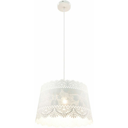 Globo - Lampada a sospensione di lusso camere sonno appeso plafoniera motivo floreale bianco 15257H1 en oferta