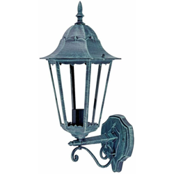 Lampada da parete rustica illuminazione esterna lampada lanterna ALU die-cast verde nero Harms 103191 precio