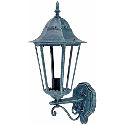 Lampada da parete rustica illuminazione esterna lampada lanterna ALU die-cast verde nero Harms 103191