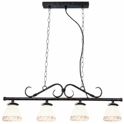 Etc-shop - Lampada a sospensione soffitto alabastro ottica vetro color ruggine set composto da lampadine a LED características