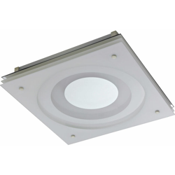 Lampada da soffitto in metallo satinato letto quadrato bianco 1 luce 90.378 Mirija - Eglo en oferta