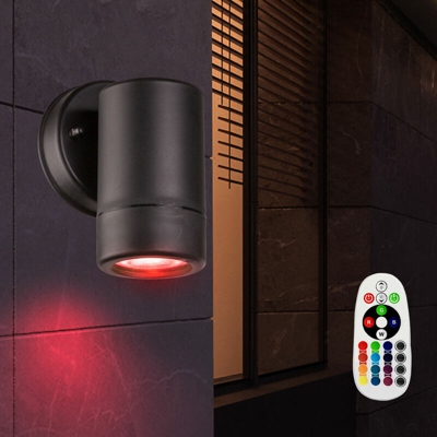 Etc-shop - Lampada da terrazza per illuminazione da parete per esterni, da parete, con set di lampade LED RGB