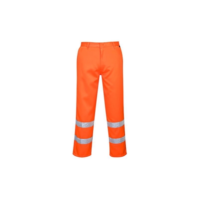 Portwest - Pantaloni Poliestere-cotone HV | Large - Orange - NEUTRO (SENZA PERSONALIZZAZIONE)