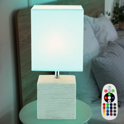 Etc-shop - Lampada da tavolo telecomando salone tessile lampada da lettura regolabile Set incl. RGB lampade a LED en oferta