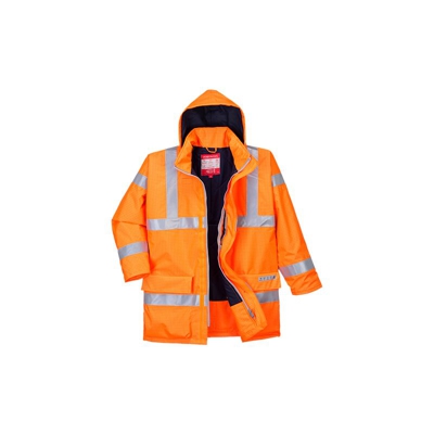 Portwest - Giacca FR Bizflame Rain antistatica alta visibilità | 5XL - Orange - NEUTRO (SENZA PERSONALIZZAZIONE)
