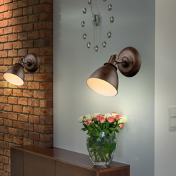 Set di 2 parete Illuminazione faretto orientabile Lampade Spot stile country rostfärbig - ETC-SHOP características