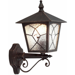 Etc-shop - Lampada porta in alluminio set incl muro esterno facciate lanterna luce rostfärbig. lampade a LED características