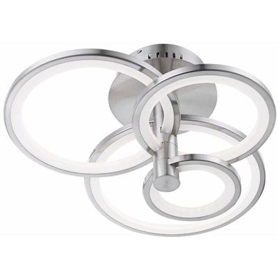 Lampada da soffitto a LED per soggiorno, faretto, faretto, faretto, faretto argentato Globo 67065-4