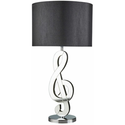 Searchlight - Lampada da tavolo di lusso da lavoro paralume in tessuto nero chiave di cromo EU3054CC precio