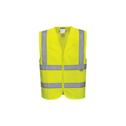 Gilet Band & Brace Hi-Vis con Zip | Small - Yellow - NEUTRO (SENZA PERSONALIZZAZIONE) - PORTWEST precio