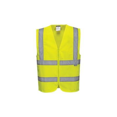 Gilet Band & Brace Hi-Vis con Zip | Small - Yellow - NEUTRO (SENZA PERSONALIZZAZIONE) - PORTWEST