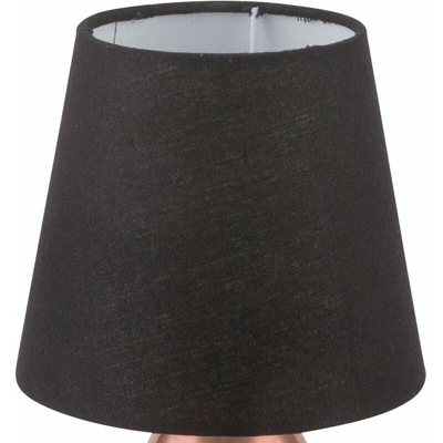 Etc-shop - Lampada da tavolo in tessuto nero soggiorno Lampada da lettura TOUCH nera in set con lampada a LED