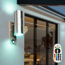 Etc-shop - lampada da parete esterna remoto sensore UP DOWN riflettore regolabile incluso nel set. RGB lampade LED precio
