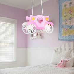 Etc-shop - Lampada da sospensione a LED da 19 Watt per bambini Lampada da soffitto a forma di principessa rosa en oferta