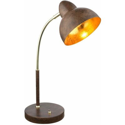 Globo - Retro lampada da tavolo da salotto illuminazione illuminazione lampada da lettura ruggine oro 24703R