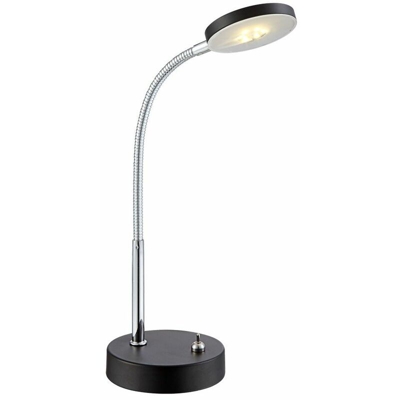Globo - Moderna LED 3W lettura da tavolo lampada da tavolo cromo nero acrilico satinato DENIZ 24124