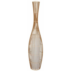 Globo - Lampada da terra LAGLIO Vintage Lampada da terra in bambù / tessuto naturale / bianco, Ø 35 cm, attacco E27, max. 60 watt, en oferta