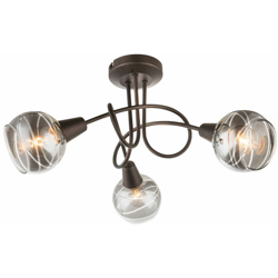 Etc-shop - Plafoniera LED design sala da pranzo illuminazione spot tondo in vetro in un set comprensivo di lampade LED RGB características