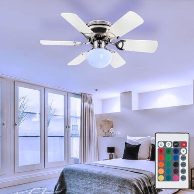 Etc-shop - Lampada per ventilatore a soffitto con illuminazione dimmer cambia colore in un set che include lampade a LED RGB