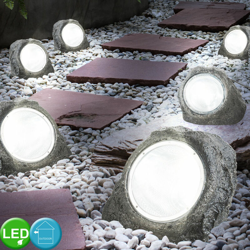 Globo - Lampade da terra 3x LED per esterni da giardino Lampade da terra in pietra Terrazze opache Spot Spot 3702-3 características