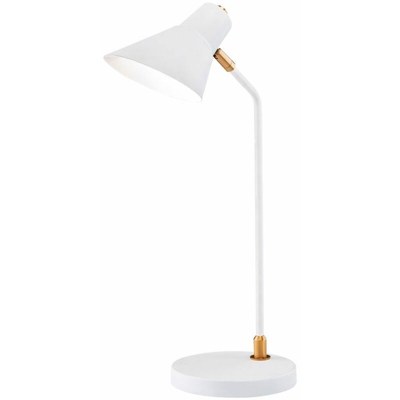 Lampada da tavolo da tavolo design notte mobile lampada da soggiorno in ottone bianco opaco opaco FH-Lighting 850013