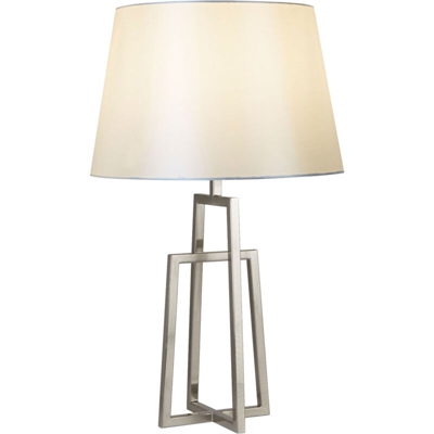 Searchlight - Scrittura lampada da tavolo illuminazione soggiorno lampada tessile argento bianco EU1533SS-1
