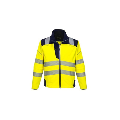 Portwest - Giacca Softshell PW3 Hi-Vis | 4XL - YeNa - NEUTRO (SENZA PERSONALIZZAZIONE)