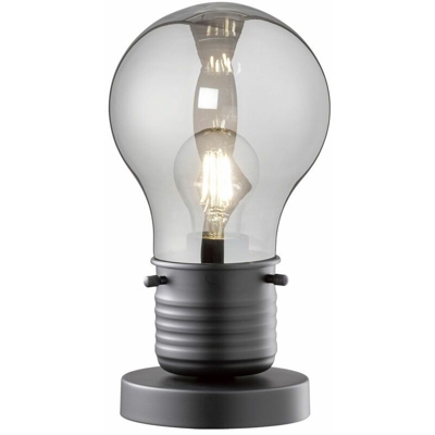 Scrittoio lampada da comodino design lampadina lampada da lettura stile industriale nero opaco FH-Lighting 850069