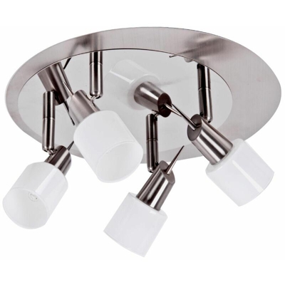 Etc-shop - Spot Rondell Ceiling Lamp Illuminazione per interni Faretto in vetro regolabile in set con lampadine a LED
