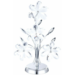 Stand lampada da tavolo fiore cristalli acrilici camere da letto di notte cromo luce luce fiore Globo 5136 en oferta