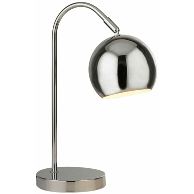 Searchlight - Lampada da tavolo design sala da lavoro arco lampada da ufficio spot cromata orientabile EU700426