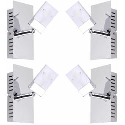 Etc-shop - Un insieme di 4 5W LED della parete del riflettore della lampadina 400lm acciaio bianco caldo Esto SUPREEM en oferta