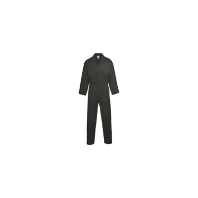 Portwest - Tuta intera Euro Work in cotone | Black - Small - NEUTRO (SENZA PERSONALIZZAZIONE)