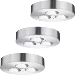 Set di 3 mobili da incasso a luce luci a filo soffitto del LED in alluminio spazzolato Paulmann 935,46 precio