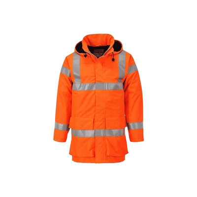 Portwest - Giacca Bizflame Rain ad alta visibilità | Small - Orange - NEUTRO (SENZA PERSONALIZZAZIONE)