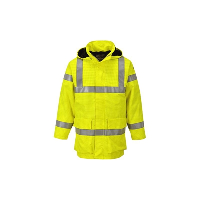 Portwest - Giacca Bizflame Rain ad alta visibilità | Medium - Yellow - NEUTRO (SENZA PERSONALIZZAZIONE)