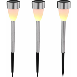 Globo - 3x LED lampada da giardino solare da esterno plug-in luce effetto sfarfallio illuminazione cortile percorso características