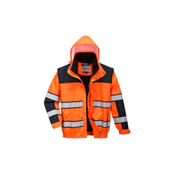 Portwest - Giacca Bomber Classic ad alta visibilità | Large - OrBk - NEUTRO (SENZA PERSONALIZZAZIONE) en oferta