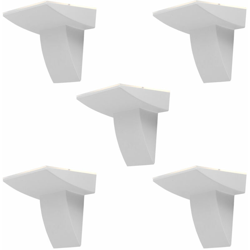 Etc-shop - Set di 5 applique da parete a LED per esterno in alluminio con faretti per balcone, facciate, lampade da parco bianche en oferta