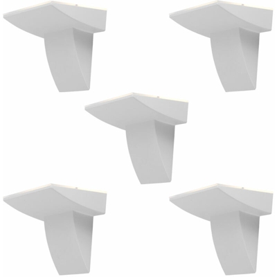 Etc-shop - Set di 5 applique da parete a LED per esterno in alluminio con faretti per balcone, facciate, lampade da parco bianche