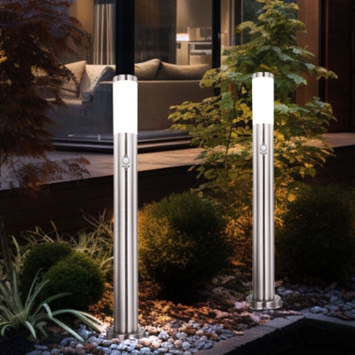 Etc-shop - 2x lampada da terra per esterni illuminazione da giardino lampada con base in acciaio inossidabile MOTION DETECTOR