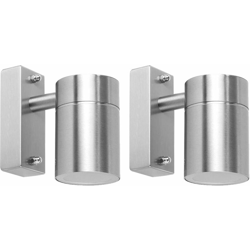 2x applique da esterno faretti da giardino in acciaio inossidabile argento faretti per illuminazione da giardino - ETC-SHOP precio