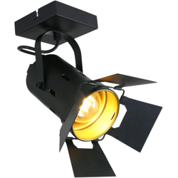 Steinhauer - Lampada da soffitto VINTAGE floorboards studio spotlight lampada nero -old spot regolabile 7996ZW precio