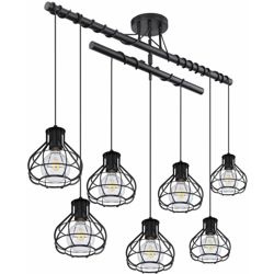Etc-shop - Plafoniera a gabbia retrò Lampada a sospensione da soggiorno FILAMENT regolabile in altezza in un set con lampadine a LED características