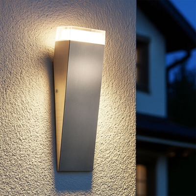 Disegno LED terrazze all'aperto UP Lampada da parete faretto da giardino Lampada in acciaio inox Eglo 93.356