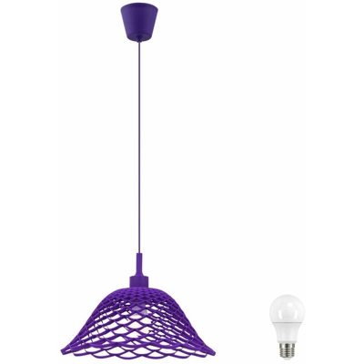 Etc-shop - Hanging treccia luminoso soggiorno sala da pranzo illuminazione a soffitto viola in serie incl. Lampade a LED