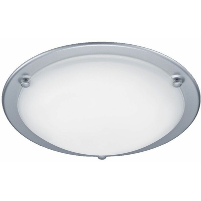 LED Lampada design 10 Watt Lampada da soffitto in metallo intorno vetro color titanio TRIO PAGENO 677.277.087 - TRIO LEUCHTEN GMBH