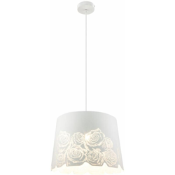 Globo - sospensione design plafoniera sala pendente della stanza di lampada rose, fiori di decorazione tonalità bianca 15256H1 precio