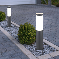 Etc-shop - Set di 2 LED da esterno piantana lampada da terra illuminazione percorso da giardino luce patio in ACCIAIO INOX antracite características